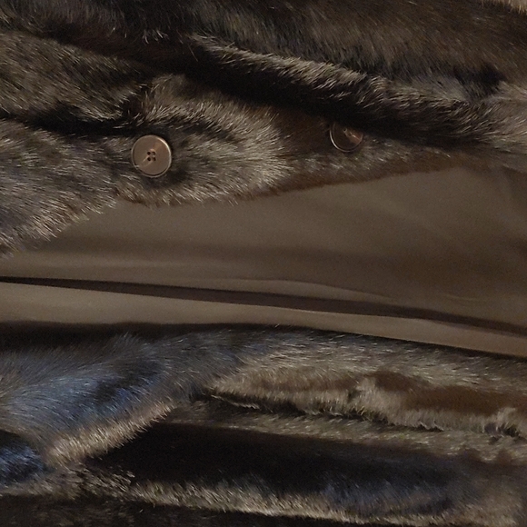 New Black Zara Faux Fur Coat Size Small - Picture 6 of 6